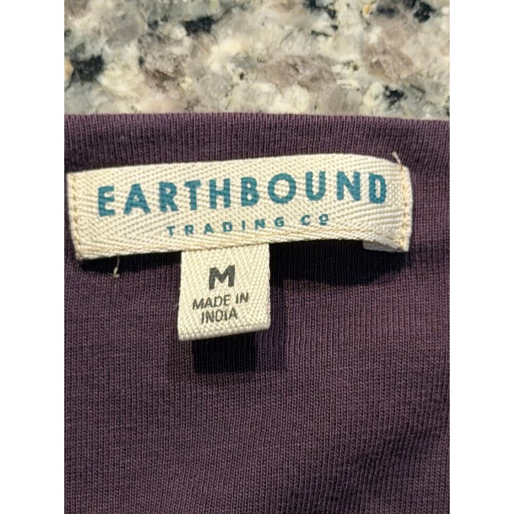 Earthbound Trading Co Purple Wide Leg Gaucho Culotte Pants Boho M - Picture 3 of 7